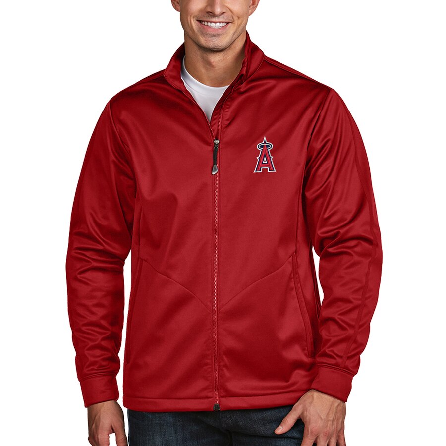 楽天1位 アンティグア Antigua エンゼルス ゴルフ フルジップ ジャケット 赤 レッド ロサンゼルス Golf Red Antigua Fullzip Jacket メンズファッション コート ジャケット 人気満点 M Borneonews Co Id