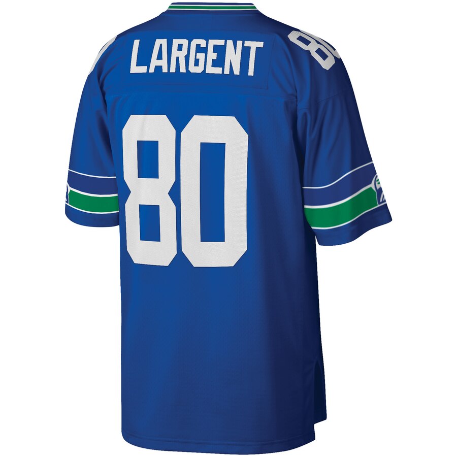 ミッチェルアンドネス Mitchell Ness シアトル シーホークス レガシー Tシャツ 青色 青味 レプリカユニフォーム Legacy Mitchell Ness Steve Largent Retired Player Blue スポーツ アウ Wikiimpact Com