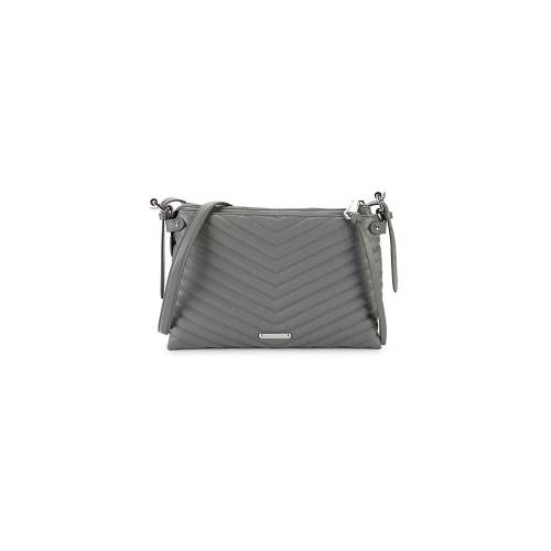 レベッカミンコフ レザー バッグ 銀色 スチール クロスボディーバッグ レディース Rebecca Minkoff Edie Quilted Leather Steel Ice Org Br