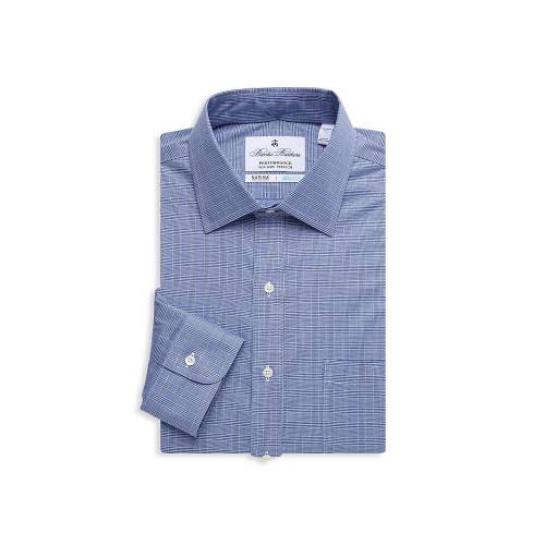 ファッションブランド カジュアル ファッション ブルックスブラザーズ ブルックス ドレス 紺色 ネイビー ドレスシャツ メンズ Brooks Brothers Regentfit Plaid Navy