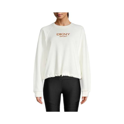 ダナキャランニューヨーク スポーツ ロゴ スウェットシャツ トレーナー レディース Dkny Sport Tigerprint Logo Sweatshirt Eggnog Isced Co