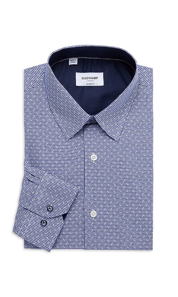激安買取 銀座 楽天市場 ドレス 紺色 ネイビー ドレスシャツ メンズ Duchamp London Tailoredfit Checked Navy スニケス もっとお得 Livinginmalta Com
