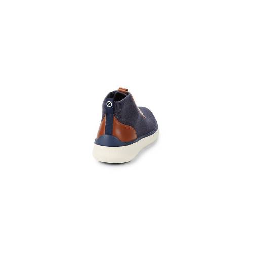 コールハーン ゼロ グランド 青色 ブルー スニーカー メンズ Cole Haan Generation Zero Grand Hightop Sock Sneakers Marin Blue Kuechen Ly
