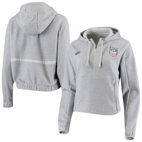 即納特典付き ナイキ Nike レディース フーディー パーカー 灰色 グレー グレイ Women S Gray Nike Uswnt Halfzip Heathered レディースファッション トップス パーカー オープニング大放出セール Borang Unma Ac Id