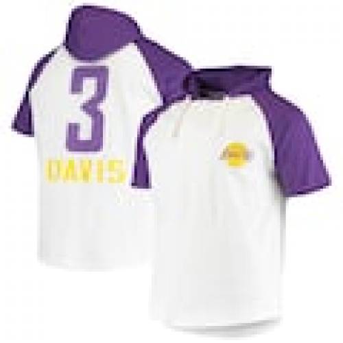 ディズニープリンセスのベビーグッズも大集合 Branded Fanatics Purple Lakers ロサンゼルス パープル 紫 ホワイト 白色 パーカー フーディー ラグラン レイカーズ アンソニー Branded Fanatics ファナティクス Anthony メン White Raglan Player Davis