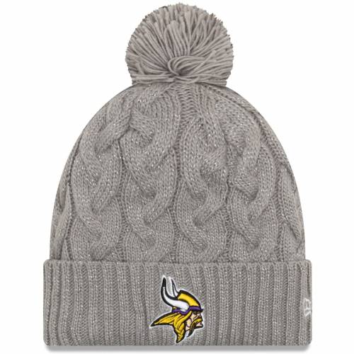 格安人気 ニューエラ New Era エラ ミネソタ バイキングス レディース ニット 灰色 グレー グレイ ニューエラ Women S Swift Gray Cable Cuffed Knit Hat With Pom バッグ キャップ 帽子 レディースキャッ 最も優遇 Www Masterworksfineart Com