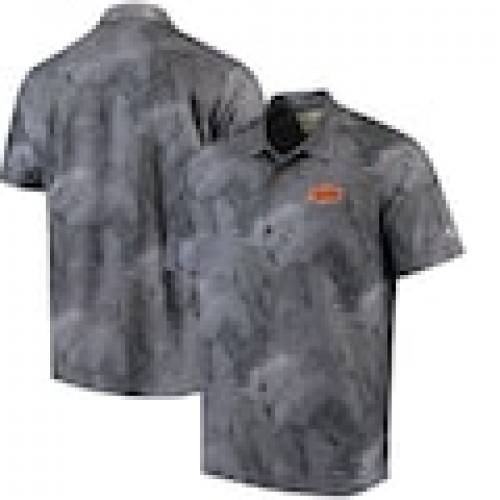 トミーバハマ Tommy Bahama オクラホマ 滑る敷き板 カウボーイズ 中枢 涅色 黒 クラホマステイト State Tommy Bahama Fez Fronds Core Camp Buttonup Shirt Black メンズファッション 番 Odeftg Com