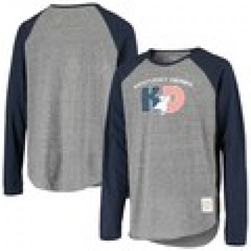 Original Sleeve ファッションブランド オリジナルレトロブランド Brand ファッション 灰色 Brand 長袖 Original カジュアル 長袖 Brand ケンタッキー Gray Retro ネイビー スリーブ グレー ラグラン Original Retro 子供用 グレイ Tシャツ Kentucky 紺色