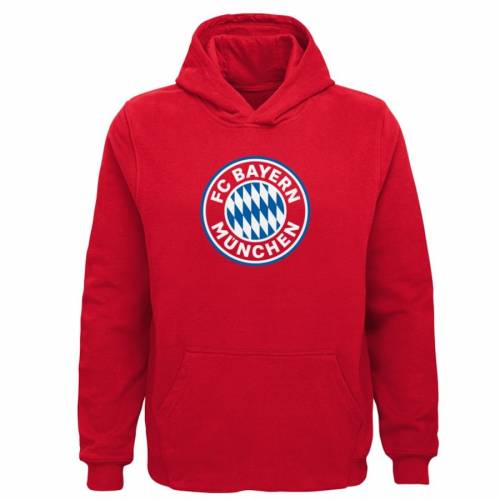 アウタースタッフ 子供用 ロゴ フーディー パーカー 赤 レッド ジュニア キッズ Red Outerstuff Bayern Munich Youth Primary Logo Sgcc Bm