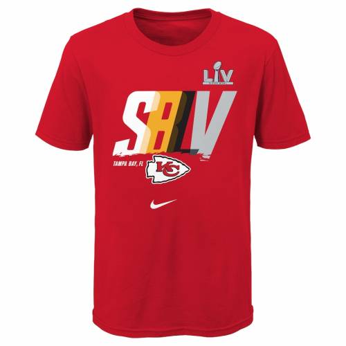 驚きの安さ ナイキ Nike カンザス シティ チーフス 子供用 チーム ロゴ Tシャツ 赤 レッド カンザスシティ Team Red Nike Youth Super Bowl Lv Bound Logo Lockup Tshirt キッズ ベビー マタニティ トップス Tシャw 売れ筋