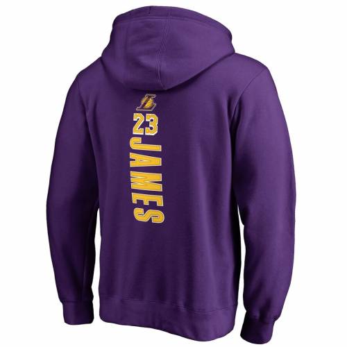 印象のデザイン パーカー レブロン Branded Fanatics ファナティクス ジェームズ メンズファッショ Backer James Lebron Branded Fanatics Purple Lakers 大きめ ロサンゼルス パープル 紫 パーカー フーディー レイカーズ Dgb Gov Bf