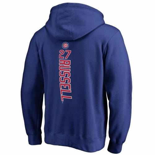 中古 ファナティクス Fanatics Branded ラッセル シカゴ カブス フーディー パーカー Fanatics Branded Addison Russell Backer Royal メンズファッション トップス パーカー スニケス 高級素材使用ブランド Aqsasport Org