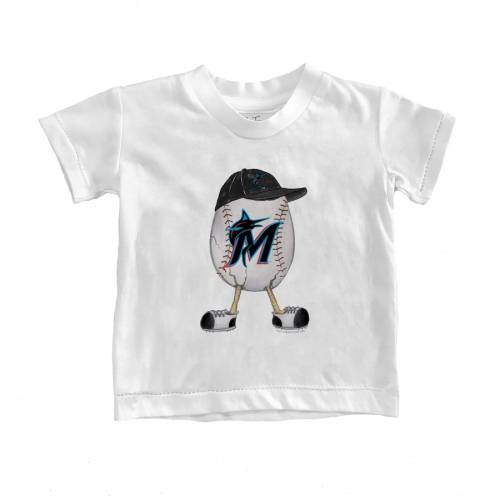 ファッションブランド カジュアル Tshirt ファッション Tiny Turnip Tiny マイアミ マーリンズ Tシャツ Tシャツ 白色 ホワイト ベビー Tiny Turnip Infant The Egg Tshirt White スニケス