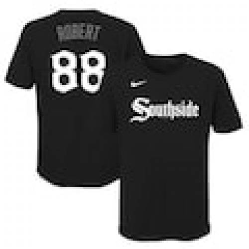 ナイキ Nike シカゴ 白色 ホワイト 子供用 シティ Tシャツ 黒色 ブラック ホワイトソックス ジュニア キッズ Nike Luis Robert Youth 21 City Connect Name Number Tshirt Black Ael Global