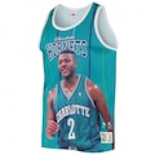 おすすめネット ミッチェル ネス Mitchell Ness ジョンソン シャーロット ホーネッツ タンクトップ メンズ Mitchell Ness Larry Johnson Hardwood Classics Player Teal Tシャツ カットソー Ikloopvast Nl