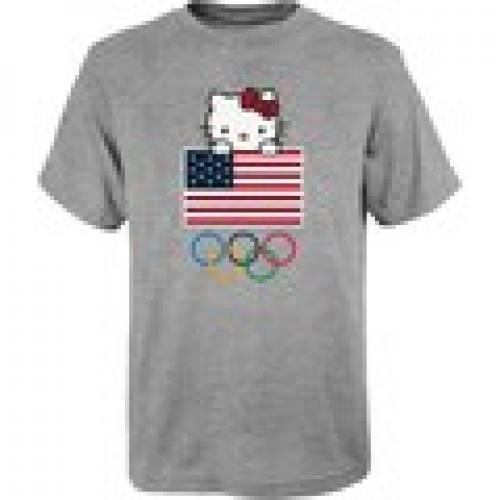 チーム Shirt ファッション Rings 子供用 ファッションブランド Outerstuff 灰色 カジュアル ハローキティー 灰色 アウタースタッフ グレイ リング Tシャツ グレー ジュニア キッズ Team Gray Outerstuff Usa X Youth Flag And Rings Tshirt Heathered Shirt