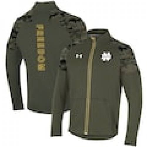 期間限定特価 オリーブ ジャケット フリース フルジップ Armour Under アンダーアーマー Olive Fullzip Freedom メンズ フリースジャケット ファイティングアイリッシュ ノートルダム コート ジャケット Edgeneurofitness Com