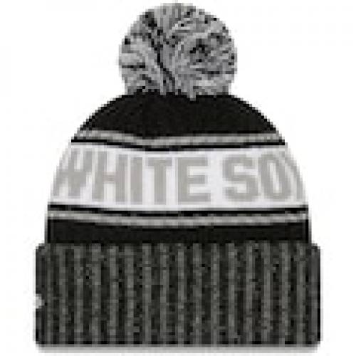 New Era 内鰓 シカゴ 白いこと 白妙 ニット 黒色 ニグロ ニューエラ ホワイトソックス メンズ Marl Cuffed Knit Hat With Pom Black Bairien Yamagata Jp