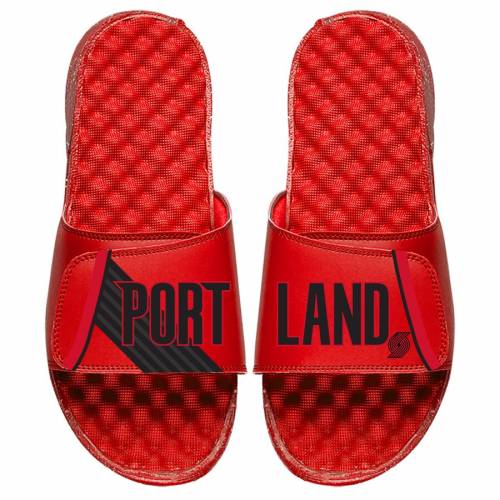 代引き手数料無料 アイスライド Islide ポートランド ジャージー サンダル 赤 レッド トレイルブレイザーズ Red Islide Statement Jersey Split Slide Sandals メンズ サンダル スポーツサンダル 在庫有 Tallerdecalzado Com