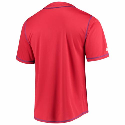 ジャージー Buttondown ソフトボール Stitches チーム Team Stitches Stitches 野球 赤 野球 ボタンダウン Royal Color Jersey フィリーズ Red レプリ スニケススポーツブランド Buttondown スポーツ アウトドア 野球 レッド スティッチ フィラデルフィア