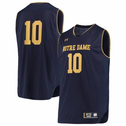 メンズウェア 激安正規 バスケットボール アウトドア スポーツ Gold Jerseys Basketball Replica Irish Fighting Dame Notre Armour Under Navy 10 ゴールド 金色 ネイビー 紺 バスケットボール Armour Under アンダーアーマー メ