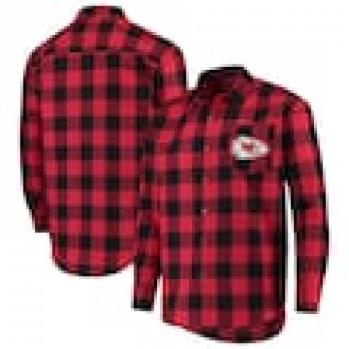 全日本送料無料 Foco カンザス シティ チーフス 赤 レッド カンザスシティ Red Foco Large Check Flannel Buttonup Shirt メンズファッション トップス 50 Off Www Vidpro Com Ar