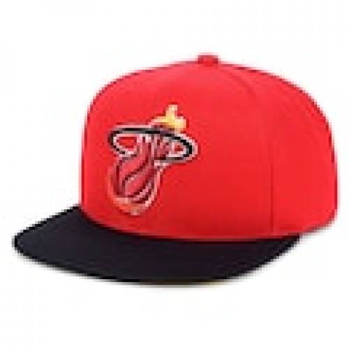 Ness ヒート メンズ スニケスファッションブランド キャップ バッグ Adjustable Ness キャップ バッグ マイアミ 赤 バッグ Red Mitchell Hat レッド 帽子 Mitchell Ness Snapback ハット カジュアル Classic 2tone ミッチェルアンドネス スナップバック