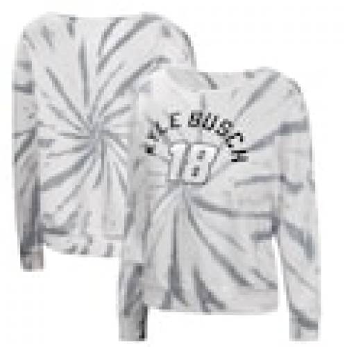 送料無料 Kyle Milano Alyssa By Touch Gray Women S グレイ グレー 灰色 ホワイト 白色 トレーナー スウェットシャツ レディース タッチ タッチバイアリッサミラノ Busch White Sweatshirt Neck Boat Tiedye Equalizer トップス