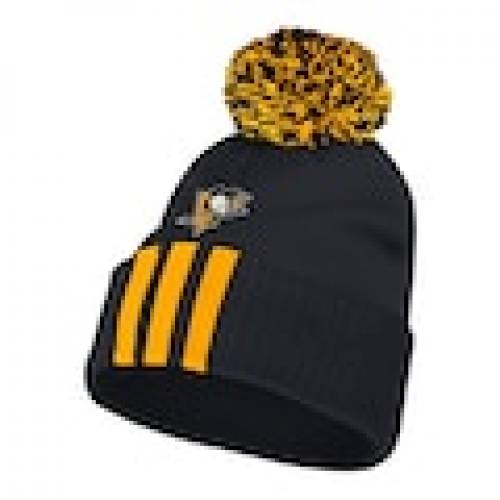 激安の アディダス Adidas ピッツバーグ ペンギンズ ストライプ ニット 黒色 ブラック Stripe Adidas Three Cuffed Knit Hat With Pom Black Color バッグ キャップ 帽子 メンズキャップ 帽子 超歓迎 Werther Com Br