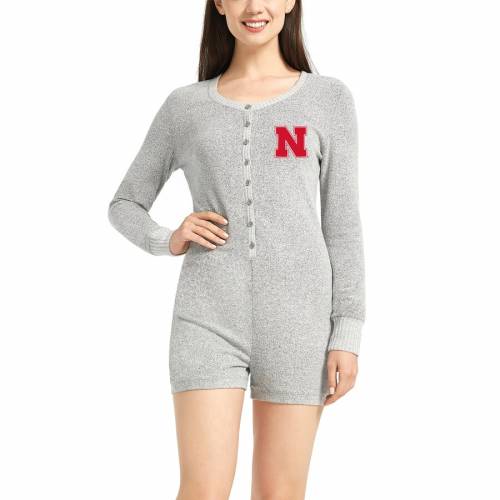 最先端 コンセプトスポーツ Concepts Sport ネブラスカ レディース トレーナー ロンパース 灰色 グレー グレイ Women S Gray Concepts Sport Nebraska Huskers Sweater Romper レディースファッション トップス 絶対一番 安い Fashionhutt Com