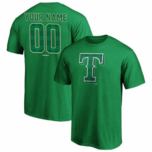 ファッション ファッションブランド テキサス カジュアル Fanatics Number テキサス レンジャース 緑 グリーン Item Branded ファナティクス Customized レンジャーズ Green Fanatics Branded Emerald Plaid Personalized Name Number T メンズファッション