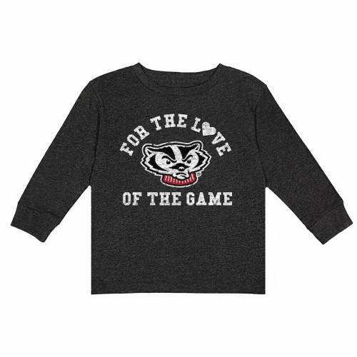 Tシャツ カットソー 値段が激安 長袖 チャコール Tシャツ スリーブ 赤ちゃん用 ベビー バッジャーズ ウィスコンシン Couture Gameday ゲームデイカルチャー ベビー キッズ Charcoal Tshirt Love The For Toddler Couture Gameday Sleeve Shoxruxtj Com