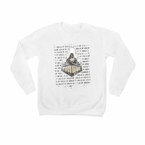 スウェット トレーナー 人気を誇る White Sweatshirt Pullover Type Bold Youth Couture Gameday ホワイト 白色 トレーナー スウェットシャツ 子供用 ボイラーメイカーズ パデュー Couture Gameday ゲームデイカルチャー キッズ マ ベビー