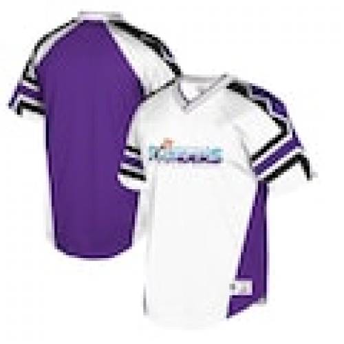 ミッチェル ネス Mitchell Ness シアトル サウンダーズ Vネック Tシャツ 白色 ホワイト 紫 パープル 96 メンズ Purple Mitchell Ness Since Sublimated Mesh Vneck Tshirt White Shirt Spotbuycenter Com