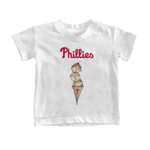 Tiny Turnip フィラデルフィア フィリーズ 子供用 Tシャツ 白色 ホワイト ジュニア キッズ Tiny Turnip Youth Triple Scoop Tshirt White Psicologosancora Es