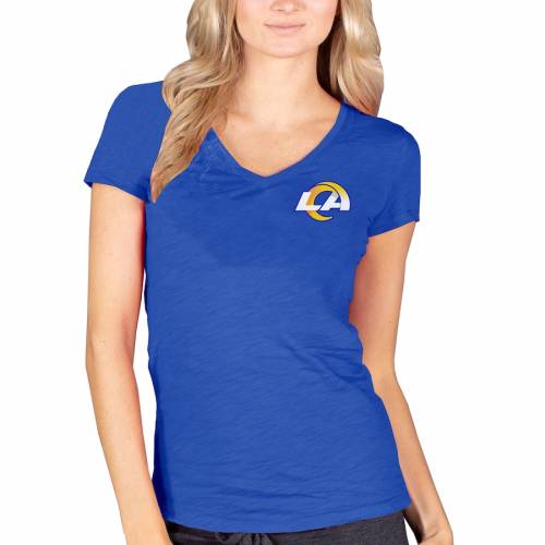 コンセプトスポーツ ラムズ レディース ロゴ Vネック Tシャツ ロサンゼルス Women S Concepts Sport Lc Logo Vneck Tshirt Royal Sgcc Bm