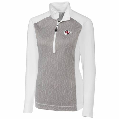 カッターアンドバック Cutter Buck カンザス シティ チーフス レディース ジャケット 灰色 グレー グレイ 白色 ホワイト カンザスシティ Women S プルオーバージャケット Gray Cutter Daicelssa Az Com