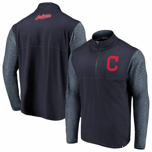 再入荷 ファナティクス Fanatics Branded クリーブランド インディアンス ジャケット 紺色 ネイビー 大きめ Fanatics Branded Synthetic Made To Move 1 4zip Jacket Navy メンズファッション コート ジャケ 新着商品 コート ジャケット Splash