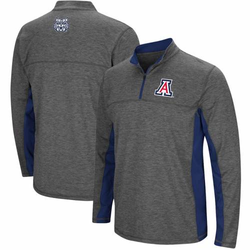 今日の超目玉 コート ジャケット ジャケット ワイルドキャッツ アリゾナ Colosseum コロシアム チャコール ジャケット コート メンズファッション Charcoal Heathered Quarterzip Windshirt Milton Colosseum プルオーバージャケット Lombardionline It