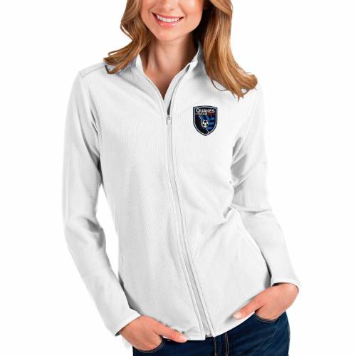 人気新品 コート ジャケット ジャケット フルジップ レディース アースクエイクス Antigua アンティグア 白色 White Jacket Fullzip Glacier Antigua Women S サンノゼ ホワイト