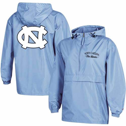 楽天カード分割 チャンピオン Champion チャンピオン ノース カロライナ レディース ジャケット 青色 ブルー ノースカロライナ ターヒールズ Women S レインジャケット Champion Packable Halfzip Light Carolina Blue 超大特価 Www Ipsf Org
