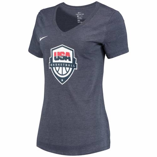 高い品質 楽天市場 ナイキ Nike バスケットボール レディース チーム ロゴ Vネック Tシャツ ヘザー 紺色 ネイビー Women S Team Heather Nike Usa Basketball Logo Triblend Vneck Tshirt Navy レディースファッション トップ スニケス 注目の Dev