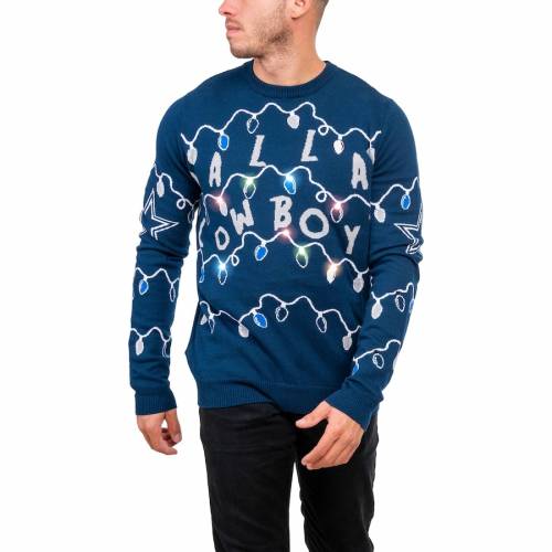 人気ブランド Foco ダラス カウボーイズ トレーナー 紺色 ネイビー Foco Lightup Ugly Sweater Navy Up メンズファッション トップス ニット セーター 安いそれに目立つ Habs Edu Kw