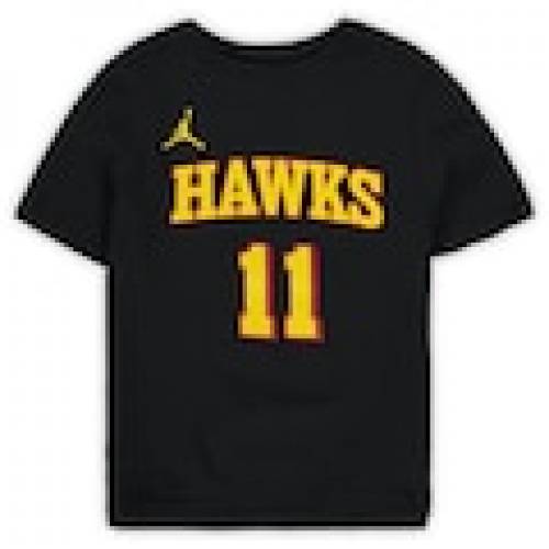 最新入荷 ナイキ ジョーダン Jordan Brand アトランタ ホークス 男の子 女の子 子供用 Tシャツ 黒色 ブラック Jordan Brand Trae Young Preschool Statement Edition Name Number Tshirt Black キッズ ベビー マタニ スニケス 21新入荷 Universusmedia Com