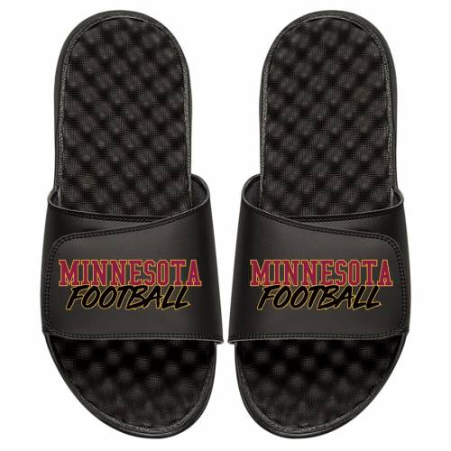 アイスライド Islide ゴーファーの州 サンダル 真っ黒 ニグロ ゴールデンゴーファーズ Islide Football Stacked Slide Sandals Black メンズ サンダル スポーツサンダル Marchesoni Com Br