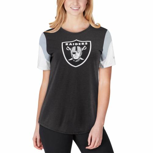 ナイキ Nike Nike 黒 レイダース レディース チーム Tシャツ 黒 ブラック 銀色 シルバー Womens Team Black Silver Nike Las Vegas Raiders Triblend Fan Tshirt レディースファッション トップス Tシャツ カット スニケススポーツブランド カジュアル ファッション