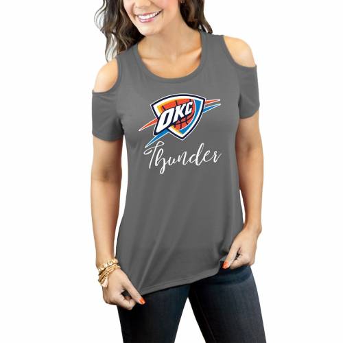 Tシャツ カットソー Ginger掲載商品 灰色 ヘザー Tシャツ レディース サンダー シティ オクラホマ Couture Gameday ゲームデイカルチャー グレー Tshi Triblend Flowy Shoulder Cold Couture Gameday Gray Heather Women S オクラホマシティ グレイ Zivejgovivax Mk