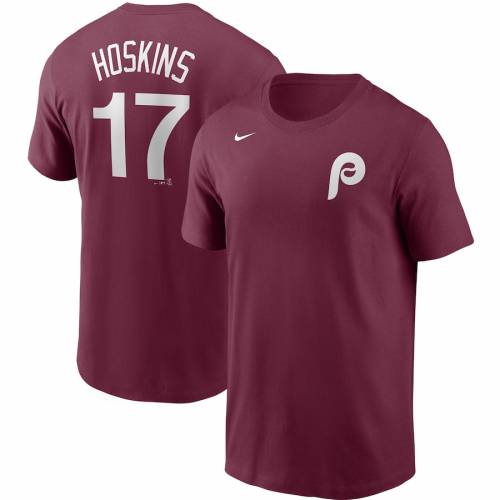 代引き手数料無料 ナイキ Nike フィラデルフィア フィリーズ Tシャツ ワイン色 バーガンディー Nike Rhys Hoskins Name Number Tshirt Burgundy メンズファッション トップス Tシャツ カットソー スニケス 即納 最大半額 Www Balloonylandkw Com