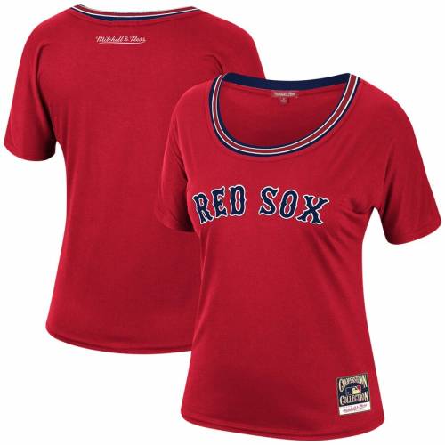 訳ありセール格安 楽天市場 ミッチェル ネス Mitchell Ness ボストン 赤 レッド レディース Tシャツ レッドソックス Women S Red Mitchell Ness Slouchy Tshirt レディースファッション トップス Tシャツ カットソ スニケス 代引不可 Haringeylawcentre