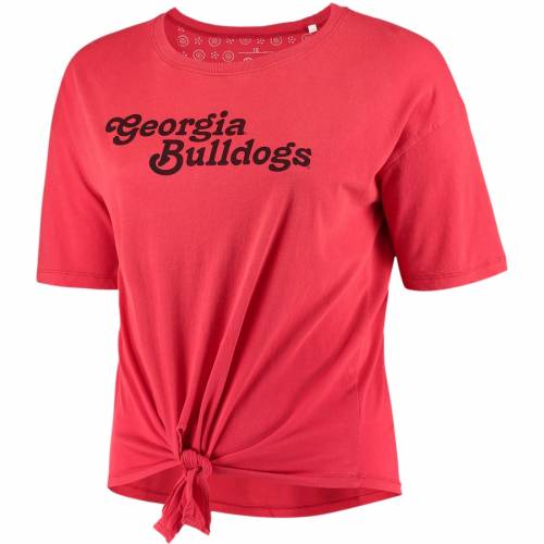 Pressbox レディース トップス カリフォルニア Tie Tシャツ Plus 赤 レッド Womens Dreamin Red Pressbox Georgia Bulldogs Plus Size California Ombre Tie Tshirt レディースファッション トップス Tシャツ カットソー スニケススポーツブランド カジュアル